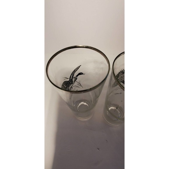 Vintage SPORTSMAN by Federal Glass Game Bird Tumblers Glasses Set Of 3 Barware - Picture 8 of 9